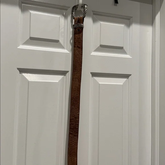 Luchesse Classic Croccodile belt size 44 silver buckle cowboy - Picture 9 of 12